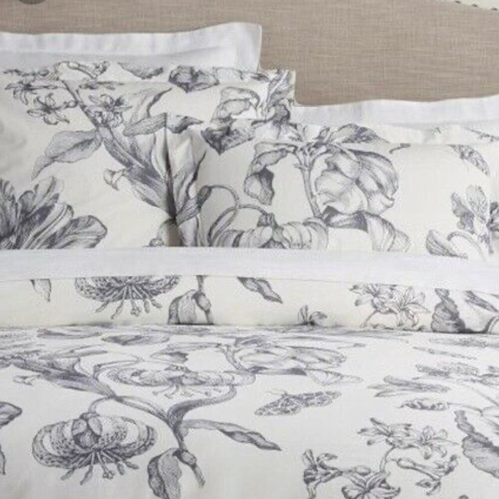 COPY - Pottery Barn Pippa Floral Print Duvet Cover & 2 Standard Pillow Shams Fu…